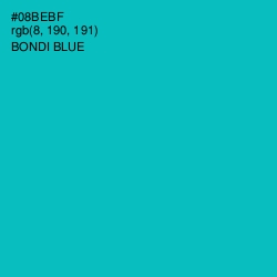 #08BEBF - Bondi Blue Color Image